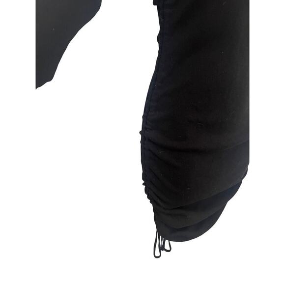 Lioness Women Bodycon Sweater Dress Rushed Sides Black Size Small - Picture 4 of 11